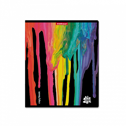 ТЕТРАДЬ ОБЩАЯ УЧЕНИЧЕСКАЯ ERICHKRAUSE COLOR DRIPS, 48 ЛИСТОВ, КЛЕТКА, ВЫБОРОЧНЫЙ УФ-ЛАК