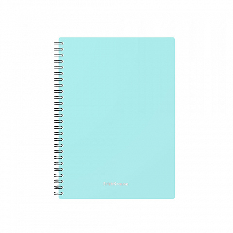 ТЕТРАДЬ ОБЩАЯ С ПЛАСТИКОВОЙ ОБЛОЖКОЙ НА СПИРАЛИ ERICHKRAUSE PASTEL MINT, А5, 80 ЛИСТОВ, КЛЕТКА