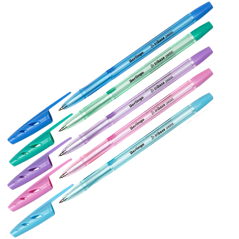РУЧКА ШАРИКОВАЯ BERLINGO TRIBASE PASTEL СИНЯЯ, 0,7ММ