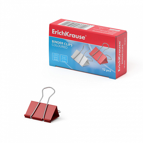 ЗАЖИМЫ ДЛЯ БУМАГ ERICHKRAUSE CLASSIC, 19ММ, АССОРТИ (В КОРОБКЕ ПО 12 ШТ.)