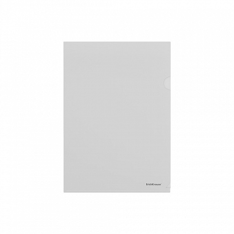 ПАПКА-УГОЛОК ПЛАСТИКОВАЯ ERICHKRAUSE FIZZY CLEAR, A4, ПРОЗРАЧНЫЙ (В ПАКЕТЕ ПО 12 ШТ.)