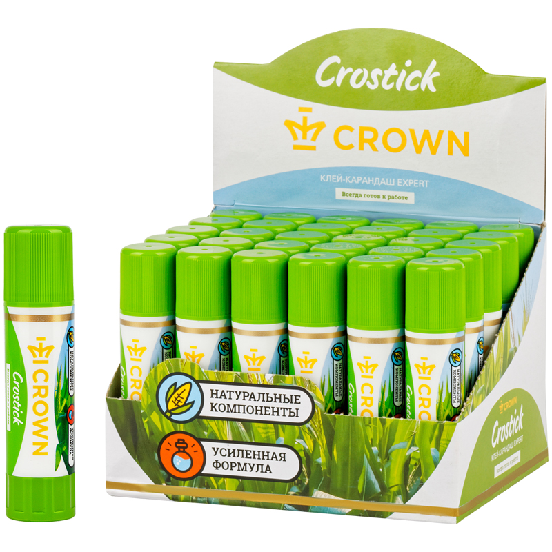 КЛЕЙ-КАРАНДАШ CROWN EXPERT, 08Г, ПВП