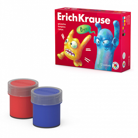 ГУАШЬ ERICHKRAUSE JOLLY FRIENDS 12 ЦВЕТОВ ПО 20 МЛ