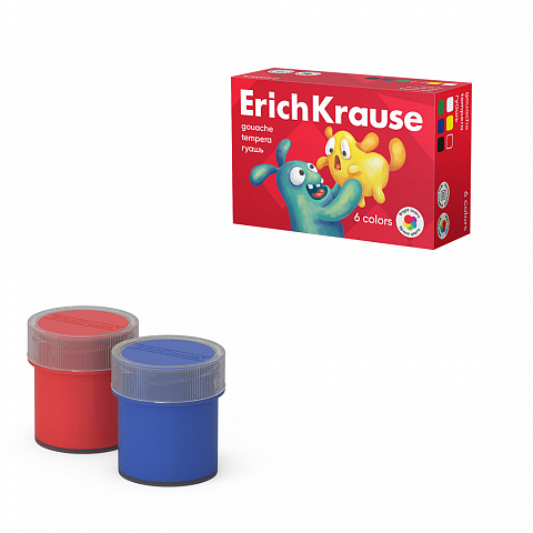 ГУАШЬ ERICHKRAUSE JOLLY FRIENDS 6 ЦВЕТОВ ПО 20 МЛ