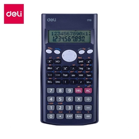 КАЛЬКУЛЯТОР НАУЧНЫЙ DELI 1710, 10+2 РАЗРЯДОВ, 240 ФУНКЦИЙ, 168Х84Х18 ММ, ТЕМНО СИНИЙ