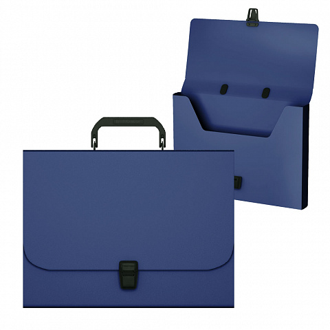 ПОРТФЕЛЬ ПЛАСТИКОВЫЙ ERICHKRAUSE MATT CLASSIC, A4, СИНИЙ