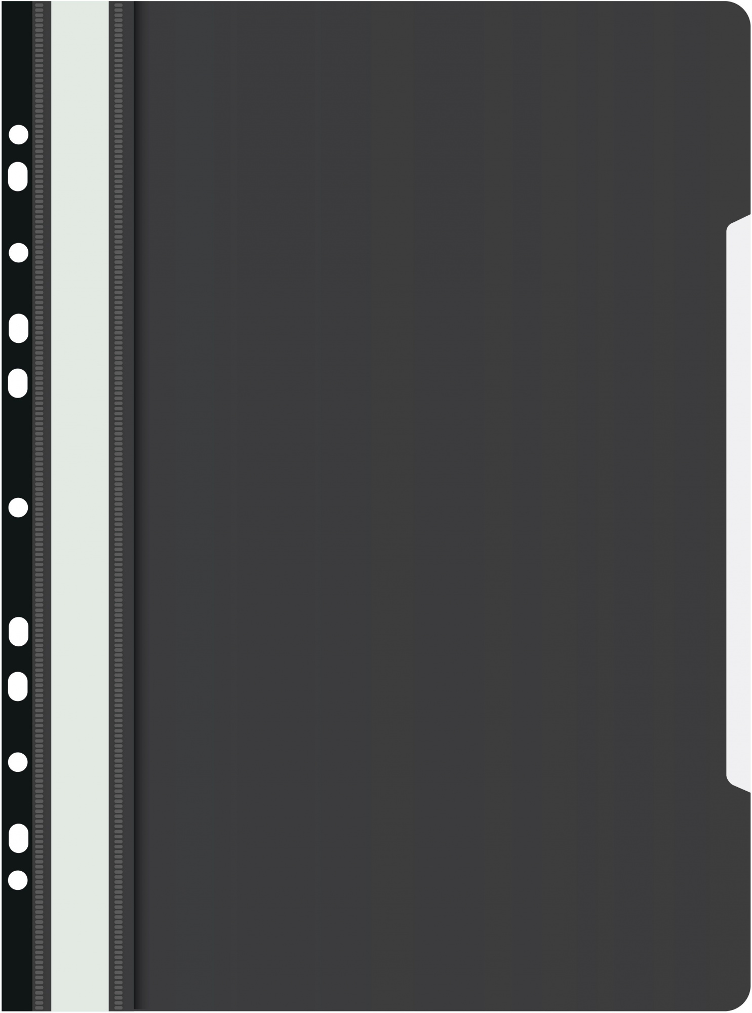 ПАПКА-СКОРОСШИВАТЕЛЬ БЮРОКРАТ PS-P20BLCK A4 ПРОЗРАЧ.ВЕРХ.ЛИСТ БОКОВ.ПЕРФ. ПЛАСТИК ЧЕРНЫЙ
