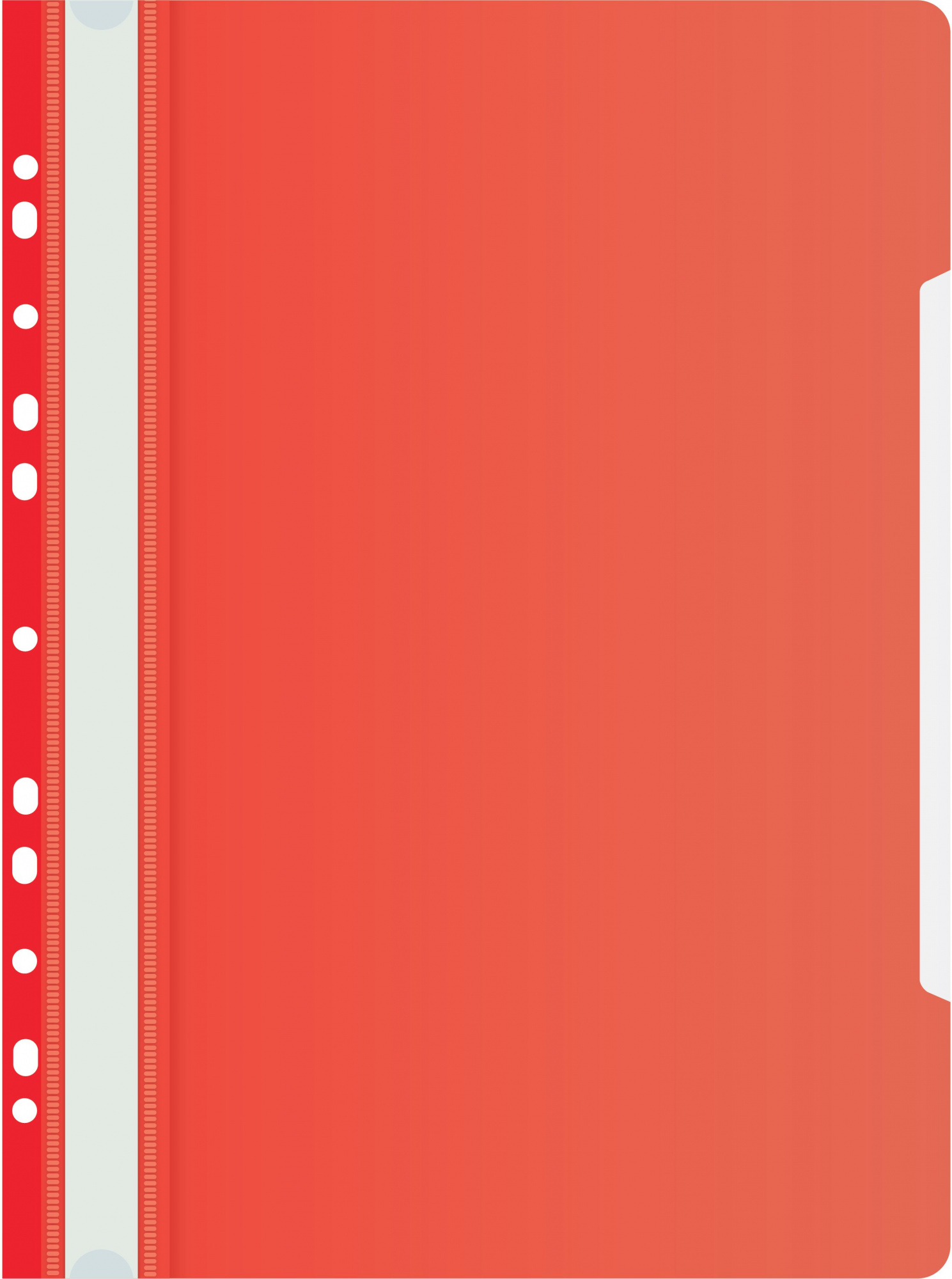 ПАПКА-СКОРОСШИВАТЕЛЬ БЮРОКРАТ PS-P20RED A4 ПРОЗРАЧ.ВЕРХ.ЛИСТ БОКОВ.ПЕРФ. ПЛАСТИК КРАСНЫЙ
