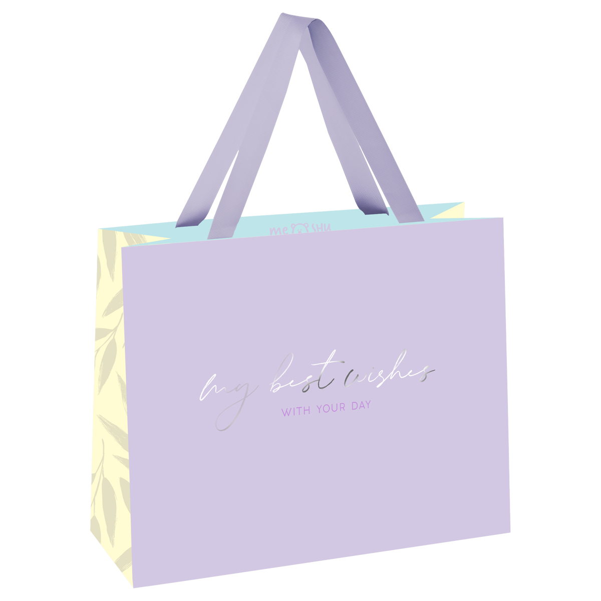ПАКЕТ ПОДАРОЧНЫЙ 32*26*12СМ MESHU LAVENDER COLOR, ОТД. ФОЛЬГОЙ, МАТОВАЯ ЛАМИНАЦИЯ