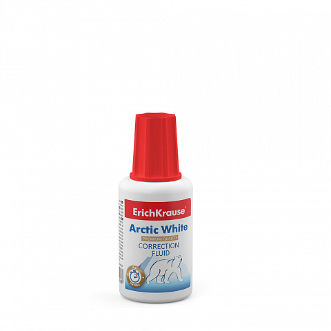 КОРРЕКТИРУЮЩАЯ ЖИДКОСТЬ С КИСТОЧКОЙ ERICHKRAUSE ARCTIC WHITE, ПОВЫШЕННОЙ БЕЛИЗНЫ, 20Г