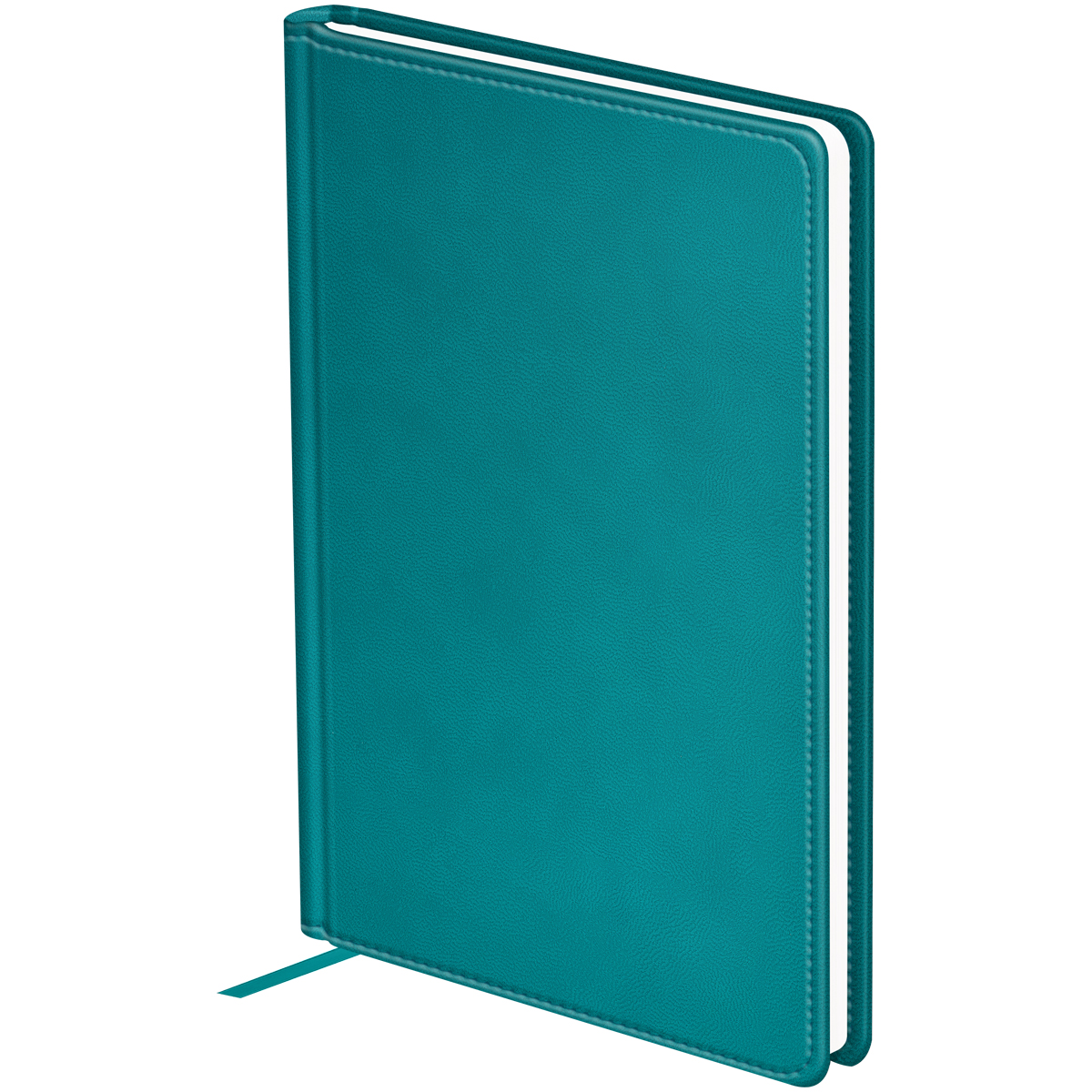 ЕЖЕДНЕВНИК НЕДАТИРОВАННЫЙ, А6, 136Л., ТВЕРДЫЙ ПЕРЕПЛЕТ, КОЖЗАМ, BG WINNER. DARK TEAL, ТЕМНО-БИРЮЗ.