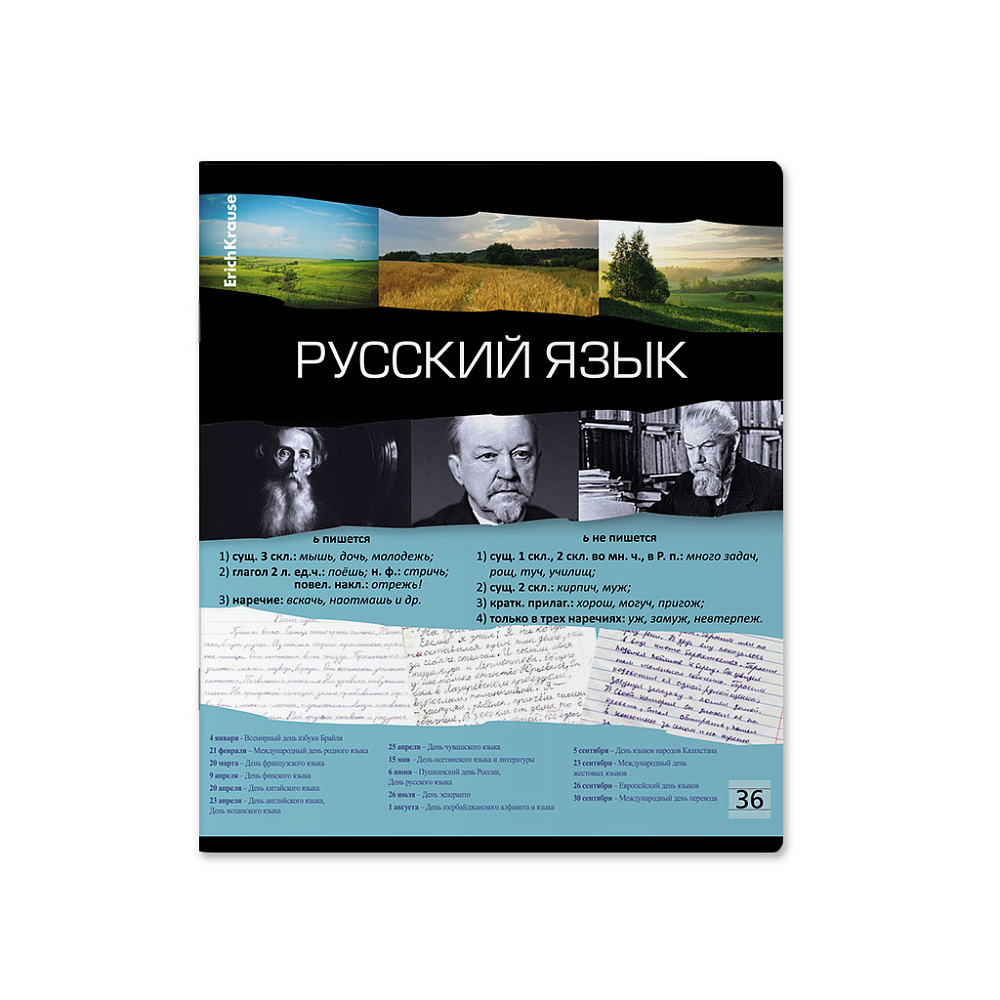ТЕТРАДЬ ОБЩАЯ УЧЕНИЧЕСКАЯ ERICHKRAUSE TIMELINE, РУССКИЙ ЯЗЫК, 36 ЛИСТОВ, ЛИНЕЙКА