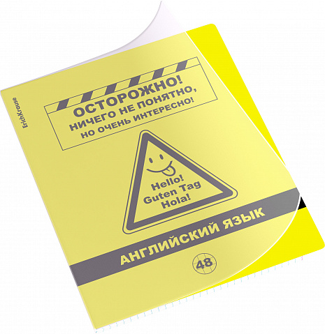 ТЕТРАДЬ ОБЩАЯ УЧЕНИЧЕСКАЯ С ПЛАСТИКОВОЙ ОБЛОЖКОЙ НА СКОБЕ ERICHKRAUSE BE INFORMED, АНГЛИЙСКИЙ ЯЗЫК, 48 ЛИСТОВ, КЛЕТКА