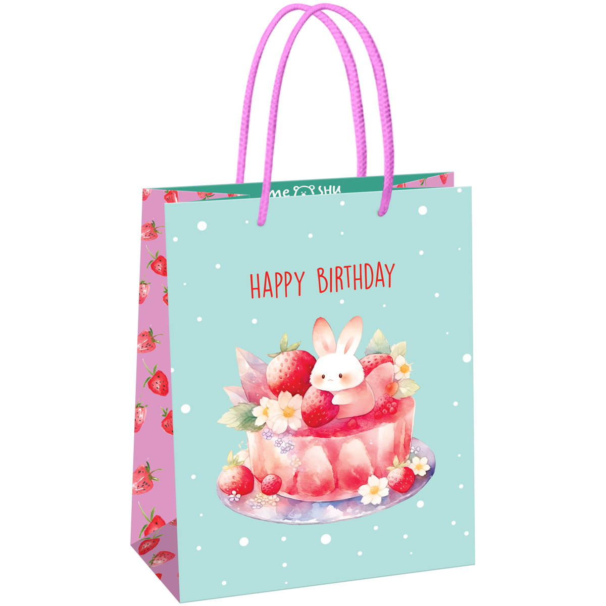 ПАКЕТ ПОДАРОЧНЫЙ 18*23*10СМ MESHU CAKE, МАТОВАЯ ЛАМИНАЦИЯ